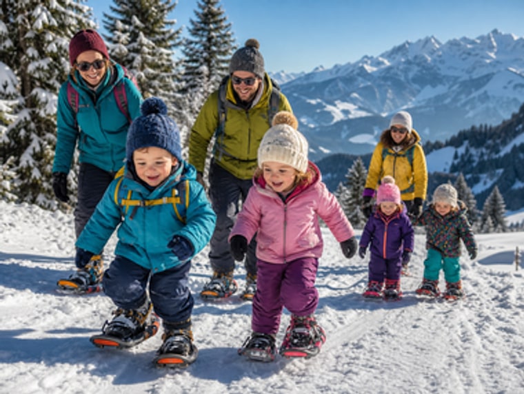 Promenades hivernales et raquettes pour les familles à Villars/Ollon
