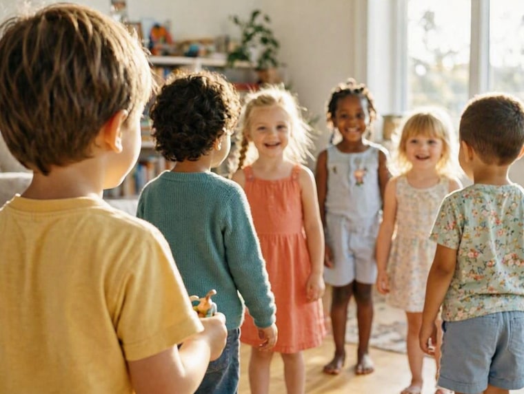Cours de gymnastique pour petits enfants