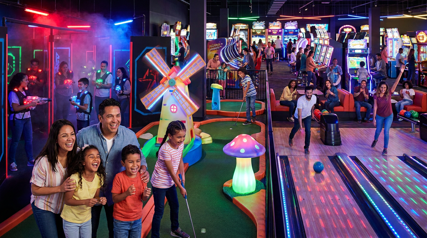 Jeux de bowling en famille