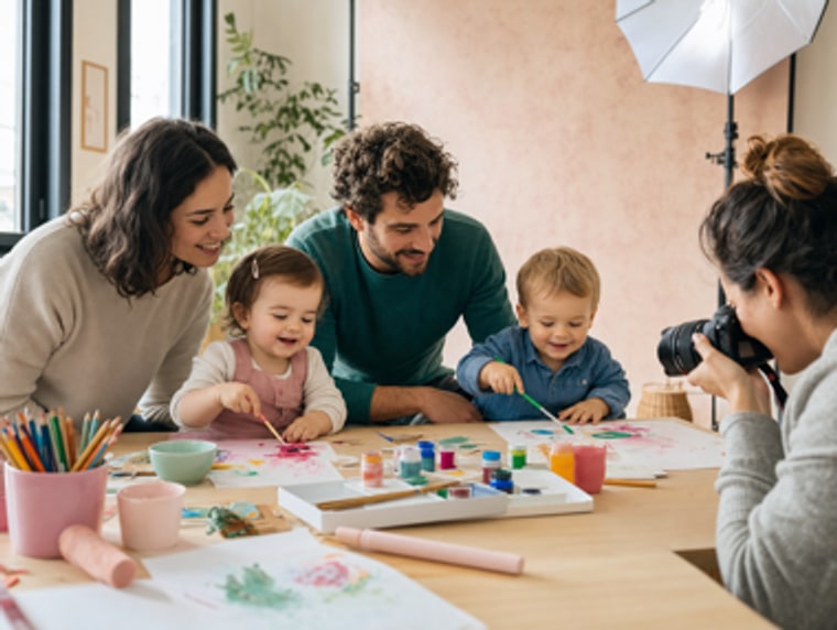 Séance photo famille au studio Ji Photo (Vevey)