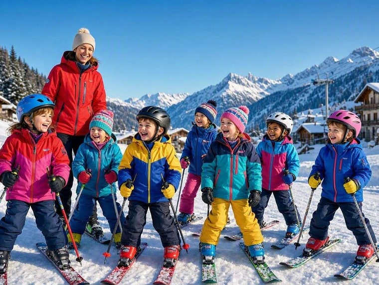 Cours de ski pour petits enfants