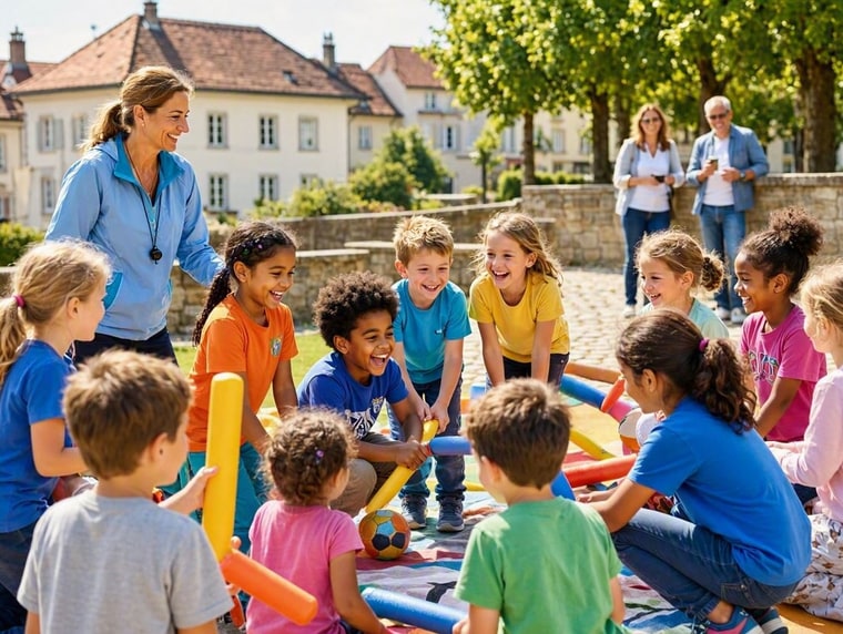Activités avec les pompiers à Moudon